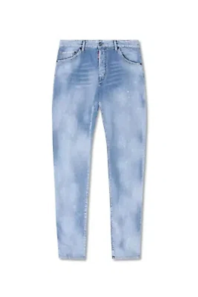 Pre-owned Dsquared² Cool Guy Light Blue Splatter Jeans