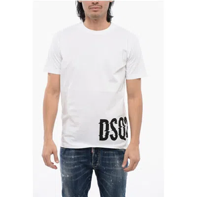 Dsquared2 Cotton Cool Fit T-shirt With Printed Logo In White