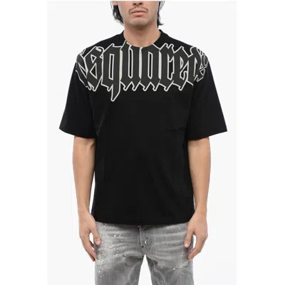 Dsquared2 Cotton D2 Gothic Loose Fit T-shirt In Black