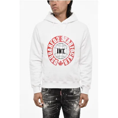 Dsquared2 Cotton Hoodie With Contrast Print