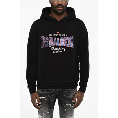 Dsquared2 Cotton Hoodie With Frontal Printed