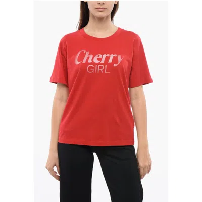 Dsquared2 Crew Neck Cherry Girl Cotton T-shirt