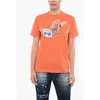 Dsquared2 Crew Neck Cotton T-shirt With Patches