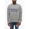 Dsquared2 Crew Neck Out Of Here Brushed Cotton Sweatshirt