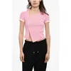 Dsquared2 Cropped Asimmetrical Cut Polo