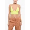 Dsquared2 Deep Neckline Ribbed Cropped Top