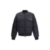 Dsquared2 Classic Black Puffer Bomber Jacket With Ribbed Cuffs In Black