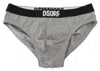 Dsquared2 Gray Dsurf Logo Cotton Stretch Men Brief Underwear
