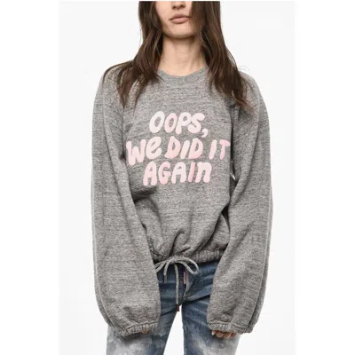 Dsquared2 Fleeced-cotton Crew-neck Sweatshirt With Embossed Detail