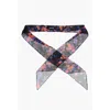 Dsquared2 Floral Patterned Chiffon Slim Foulard