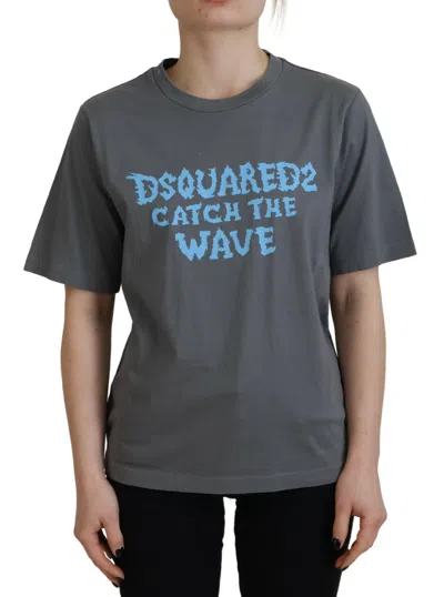 Dsquared² Grey Logo Cotton Crewneck Short Sleeve Tee T-shirt