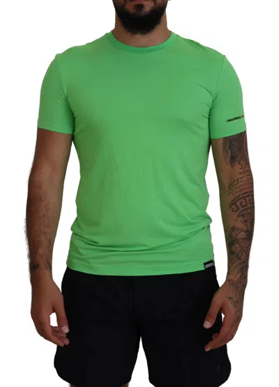 Dsquared2 Green Modal Short Sleeves Crewneck T-shirt