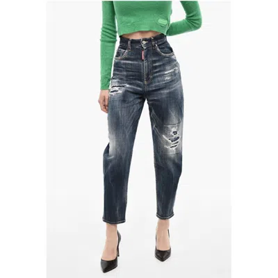 Dsquared² High Waist Distressed Jeans