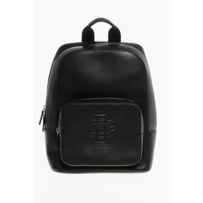 Dsquared2 Leather Backpack With Embossed Logo