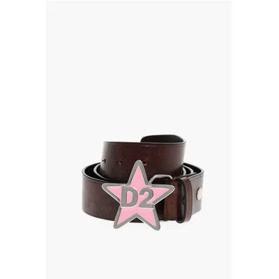 Dsquared2 Leather D2 Star Belt 40mm