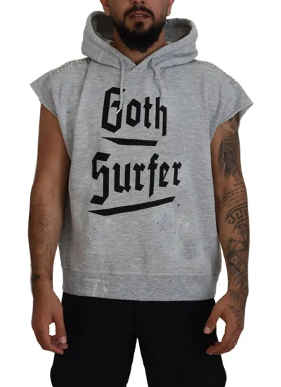 Pre-owned Dsquared² Light Gray Cotton Short Sleeves Hooded Men's T-shirt ()