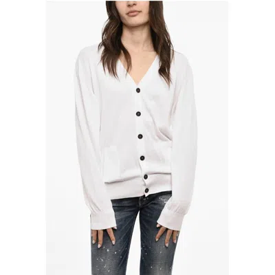 Dsquared² Lightweight Cotton Cardigan With Double Breast Pockets