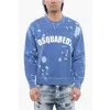 Dsquared2 Logo Print Distressed Effect Crewneck Sweatshirt