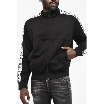 Dsquared2 Logoed Bands Mock Neck Sweatshirt