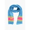 Dsquared2 Mohair Blend Scarf With Contrasting Detail In Blue