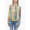Dsquared2 Multicolored Jersey Shirt With Standard Collar