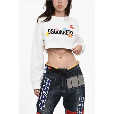 Dsquared² Pac-man Cropped Crew-neck Sweatshirt