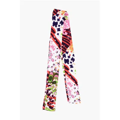 Dsquared2 Patterned Silk Slim Foulard In Multi