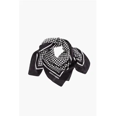 Dsquared² Polka Dots Silk Foulard