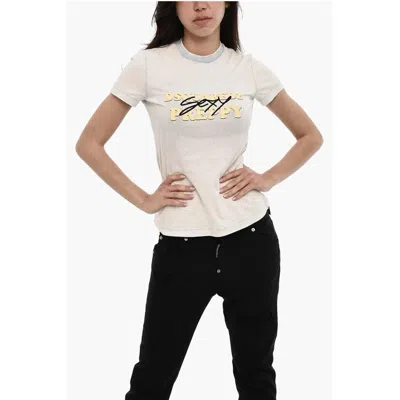 Dsquared² Printed Preppy T-shirt Delave Effect