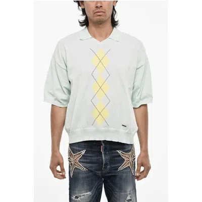 Dsquared2 Short Sleeve Sweater With Polo Neck