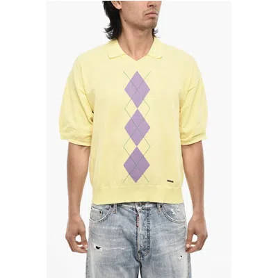 Dsquared2 Short Sleeve Sweater With Polo Neck