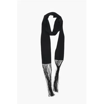 Dsquared² Silk Foulard With Fringes