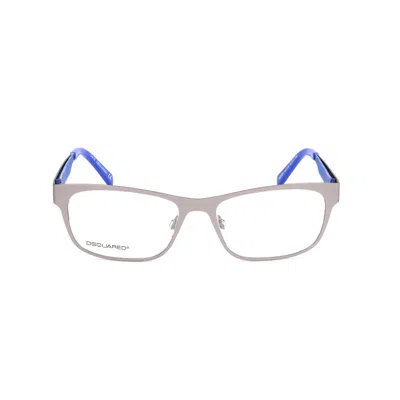 Dsquared² Silver Metal Frames In Blue