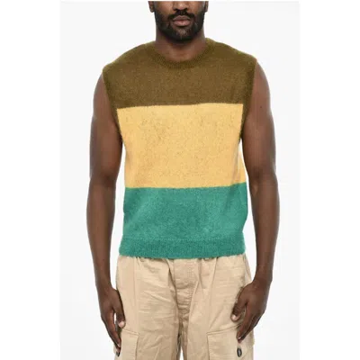 Dsquared2 Sleeveless Color Block Crew-neck Sweater