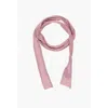 Dsquared2 Solid Color Lurex Slim Foulard In Pink