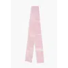 Dsquared2 Solid Color Silk Slim Foulard In Pink
