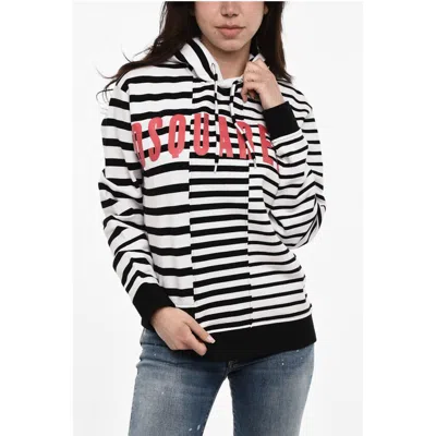 Dsquared2 Striped Hoodie With Frontal Print