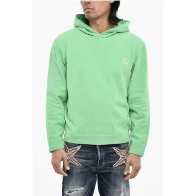 Dsquared2 Terry Cotton Hoodie With Monogram