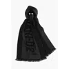 Shop Dsquared² Two-tone Wool Scarf With Maxi Logo