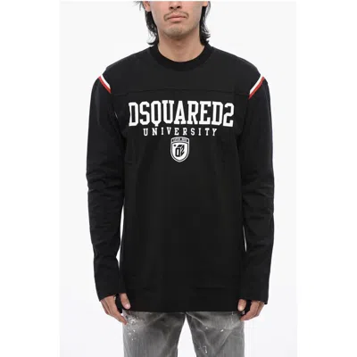 Dsquared2 Varsity Logo-print T-shirt In Black