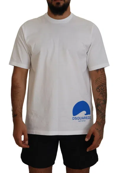 Dsquared² White Cotton Short Sleeves Crewneck Men's T-shirt
