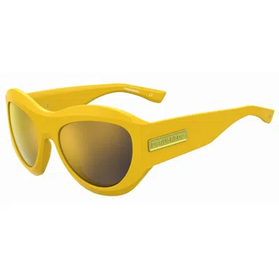 Dsquared² Yellow Plastic Sunglasses In Orange