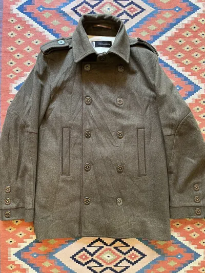 Pre-owned Dsquared2 100% Wool Overcoat $1800 Retail In Green