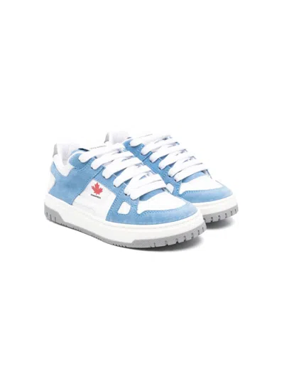 Dsquared2 Kids' Colourblock Sneakers In 蓝色
