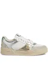 Dsquared2 Embroidered Metallic Perforated Sneakers