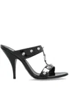Dsquared2 100mm Gothic Patent Leather Mules In Black