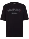 Dsquared2 Black Cotton T-shirt With Print