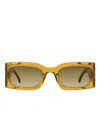 Dsquared2 109/s Rectangular-frame Sunglasses In Yellow