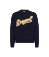 Dsquared2 Wool Pullover With Logo In Black