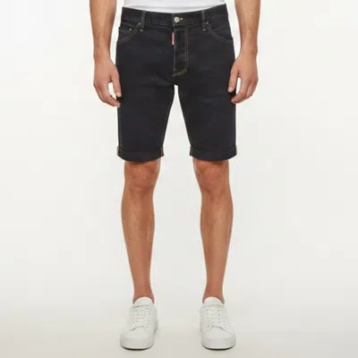 Pre-owned Dsquared2 Navy Blue Denim Regular Fit Short Jeans /waist 35"